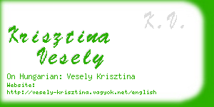 krisztina vesely business card